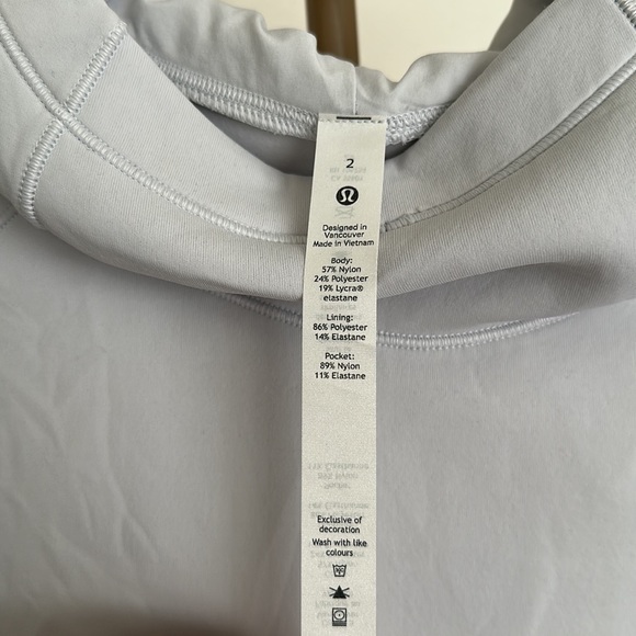 Lululemon lightweight hoodie pullover light blue-gray color - Picture 2 of 3